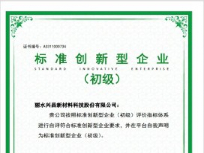 全縣首家！遂昌一企業(yè)通過國家級標(biāo)準(zhǔn)創(chuàng)新型企業(yè)認(rèn)定